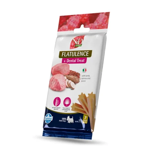 TREAT-nd-flatulence-60g Farmina N&D Quinoa DENTAL Treat Flatulence Adult Mini 60g przysmak dentystyczny