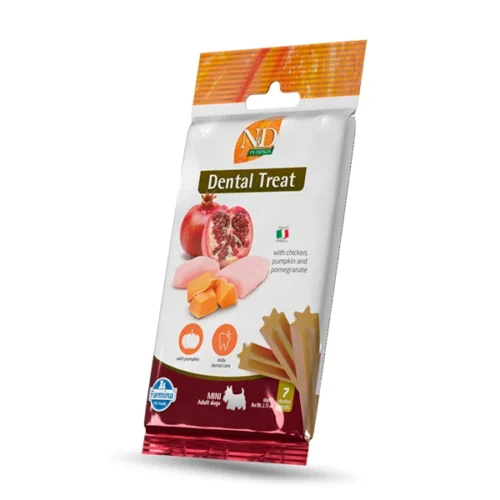 TREAT-nd-pumpkin-chicken-60g Farmina N&D Pumpkin DENTAL Treat Chicken Pomegranate Adult Mini 60g przysmak dentystyczny