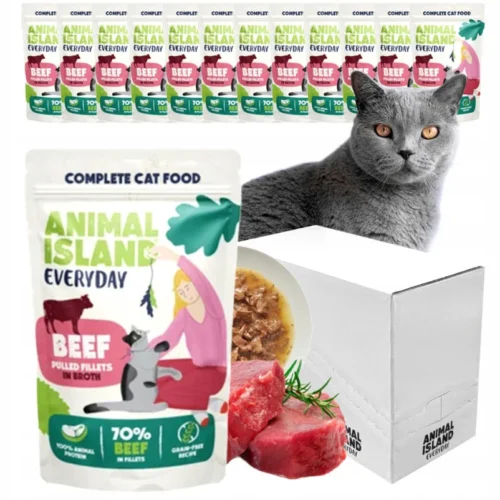 Animal Island EVERYDAY SASZETKA 12X85g wołowina