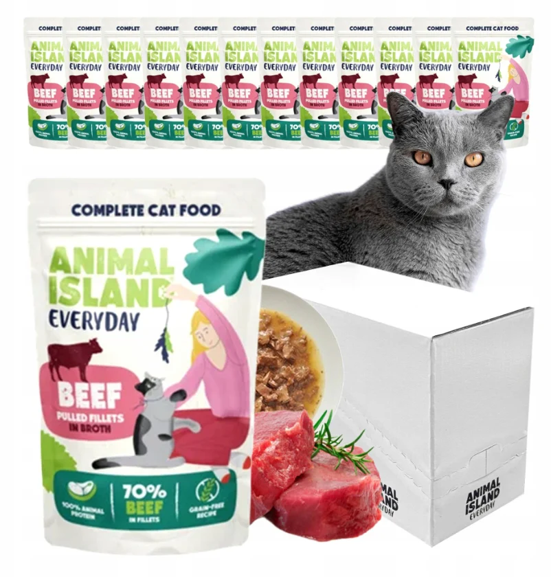 Animal Island EVERYDAY SASZETKA 12X85g wołowina