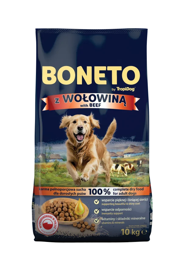 BONETO Beef WOŁOWINA 10kg karma sucha dla dorosłego psa Tropidog