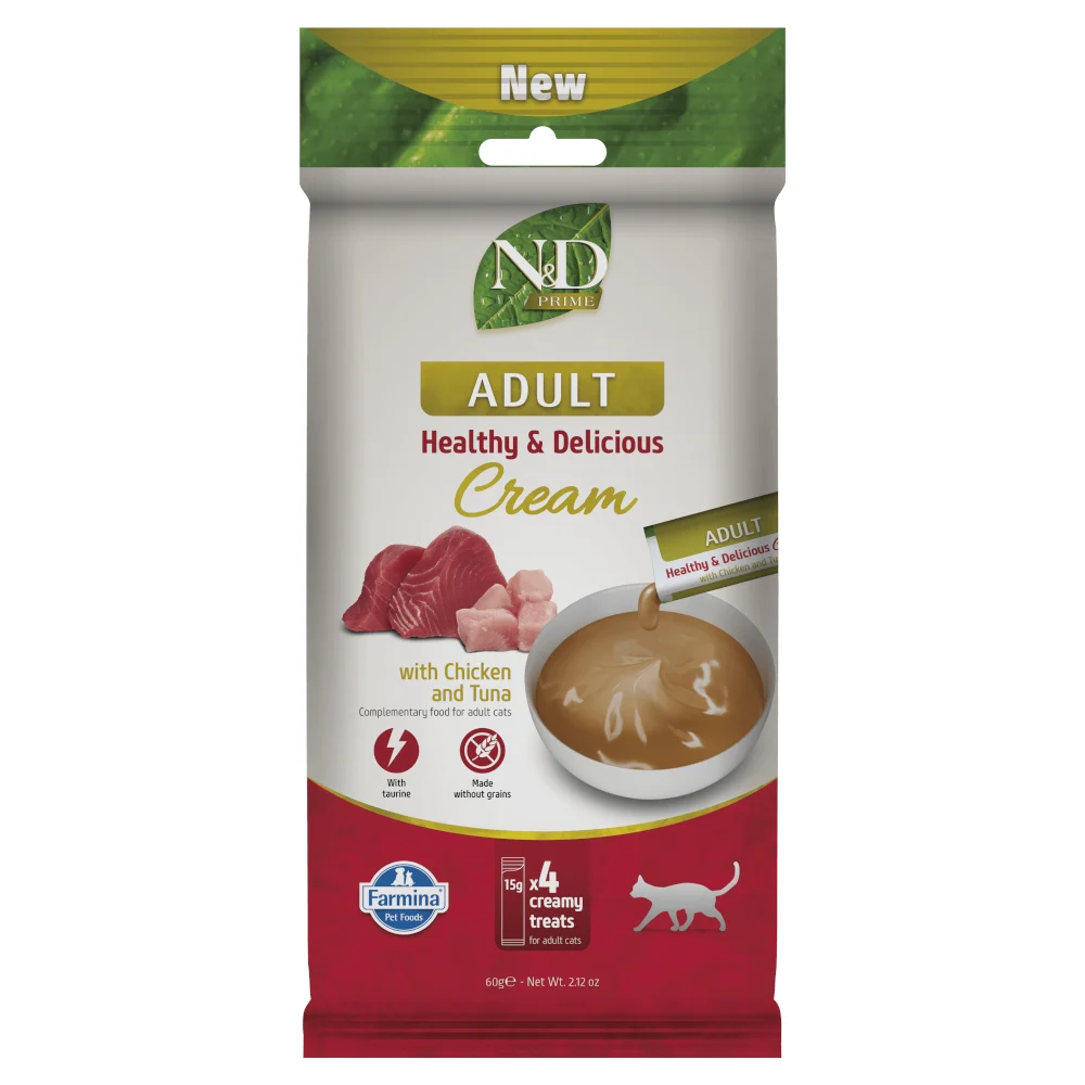 N&D PRIME ADULT Creamy Treats With Chicken and Tuna 60g z kurczakiem i tuńczykiem