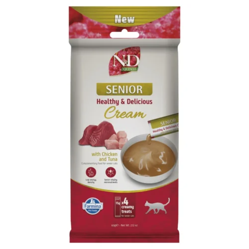 N&D QUINOA SENIOR Creamy Treats With Chicken and Tuna 60g z kurczakiem i tuńczykiem