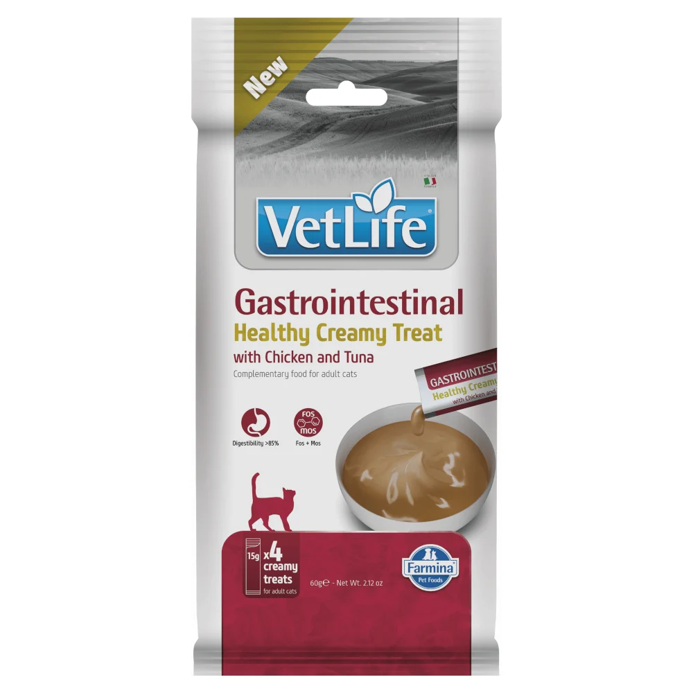 VET LIFE GASTROINTESTINAL Creamy Treats With Chicken and Tuna 60g z kurczakiem i tuńczykiem