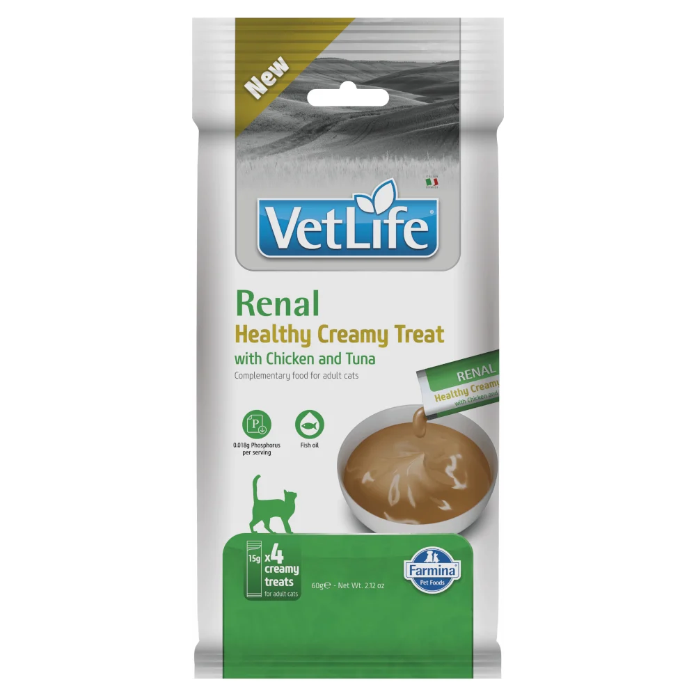 VET LIFE RENAL Creamy Treats With Chicken and Tuna 60g z kurczakiem i tuńczykiem
