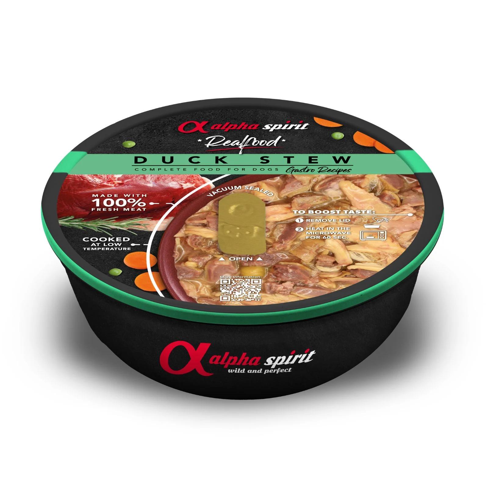Alpha Spirit Karma mokra dla psa Real Food Duck Stew (dorosły) 280g