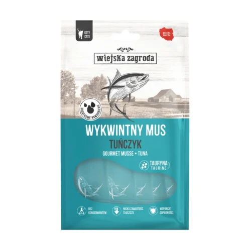 Wiejska Zagroda Przysmak dla kota Wykwintny mus Tuńczyk (adult) 6x15g